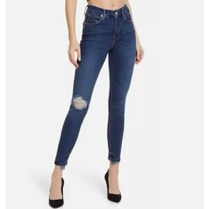 Good American Good Legs Skinny Shadow Back Pocket Jeans Blue831 Womens Sz 10 NWT